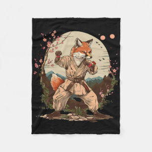 Manta Polar Motivo de zorro de karate Taekwondo Jiu-jitsu Mma