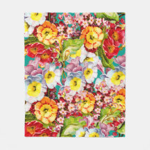 Motivo floral vintage de arte floral Primrose flor