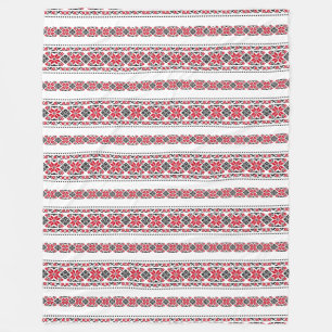 Manta Polar Motivo tradicional rumano "Las estrellas"