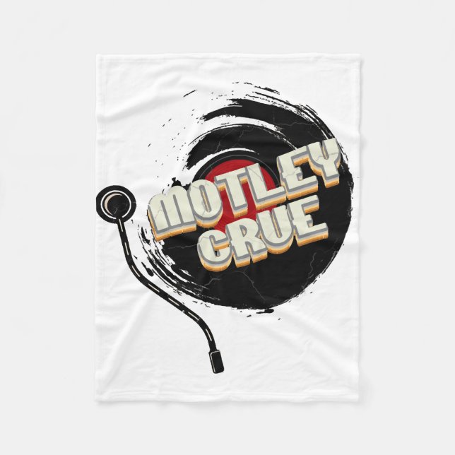 Manta Polar Mötley Crüe Vinyl Vintage estético (Anverso)