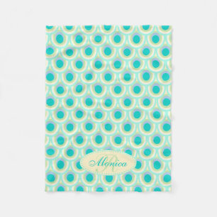 Manta Polar Moto acuático oval de plumas de pavo real llamado