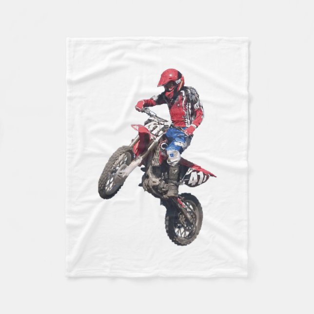 Manta Polar Moto de tierra roja (Anverso)
