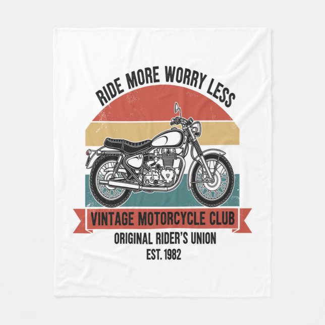 Manta Polar Motocicleta de época Est. 1982 (Anverso)