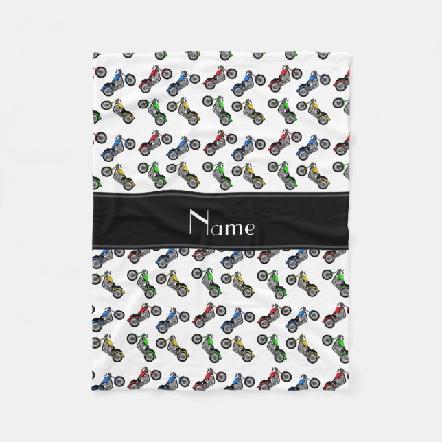 Manta Polar Motocicletas blancas conocidas personalizadas (Anverso)