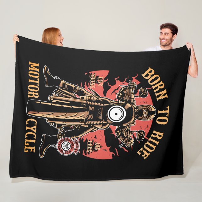 Manta Polar Motociclista de época (In situ)