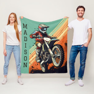 Manta Polar Motocross de nombre personalizado