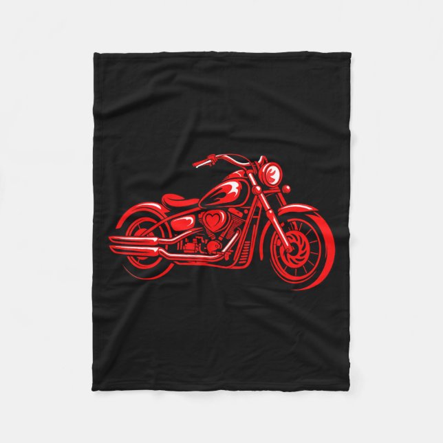 Manta Polar Motorcycle Heart Biker Valentines Day Rider Couple (Anverso)
