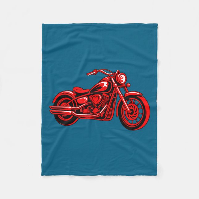 Manta Polar Motorcycle Heart Biker Valentines Day Rider Couple (Anverso)