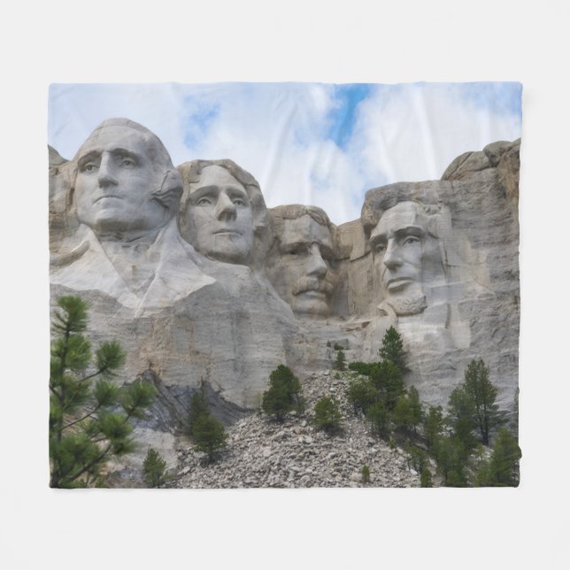 Manta Polar Mount Rushmore Fleece Blanket (Frente (Horizontal))