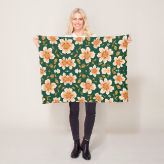 Manta Polar Mountain flowers Blanket