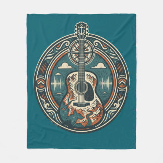 Manta Polar Mountain Melody Acoustic Guitar Crest Fleece Blank