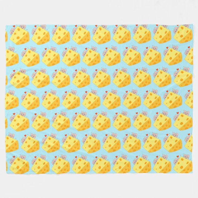 Manta Polar Mouses Y Queso (Frente (Horizontal))