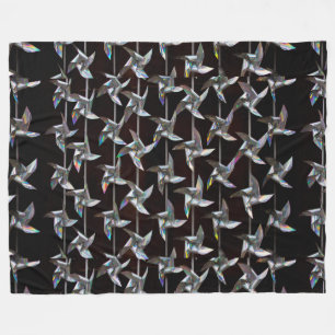 Manta Polar Movimiento iridiscente plateado twill molino de vi