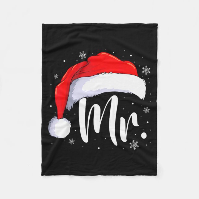 Manta Polar Mr And Mrs Claus Couples Matching Christmas Pajama (Anverso)