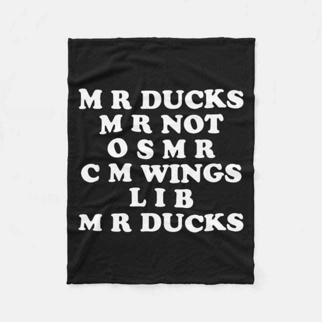 Manta Polar Mr M R Ducks T, Funny Duck Lover, Waterfowl Quote  (Anverso)