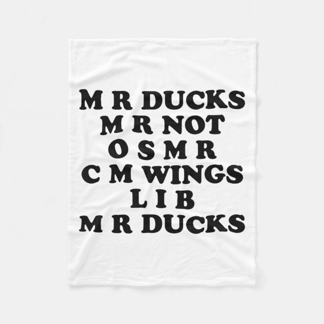 Manta Polar Mr M R Ducks T, Funny Duck Lover, Waterfowl Quote  (Anverso)