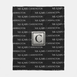 Manta Polar Mr. Y Mrs. Name Monogram Black White