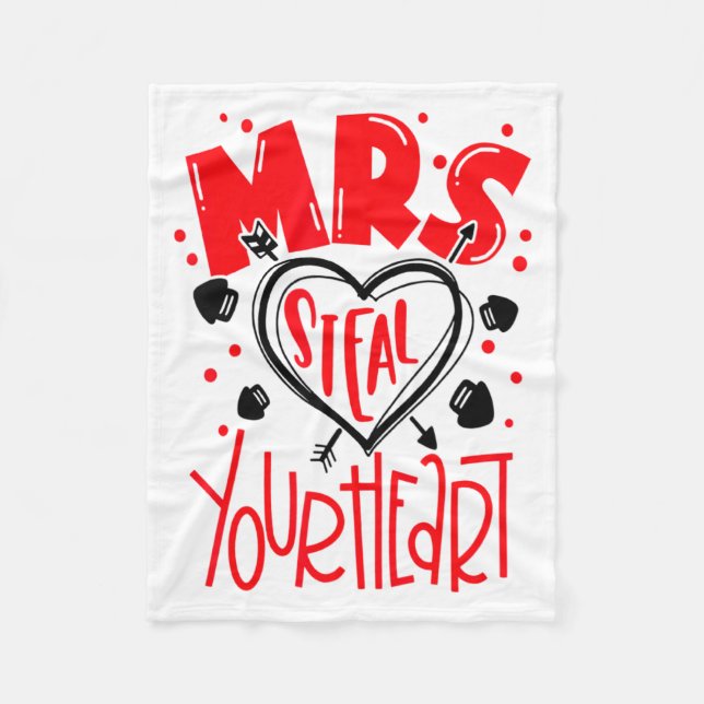 Manta Polar Mrs Steal Your Heart Valentines Day Matching Coup  (Anverso)
