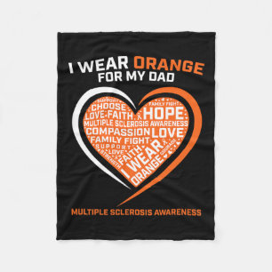 Manta Polar Ms I Usa Naranja Para Mi Papá Esclerosis Múltiple