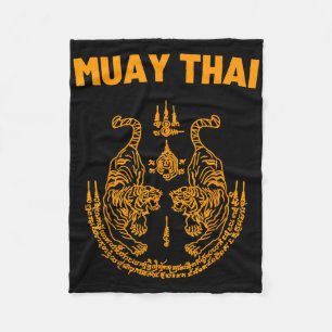 Manta Polar Muay Thai Mma Lucha Tatuaje Gemelo Tigre Kickboxin