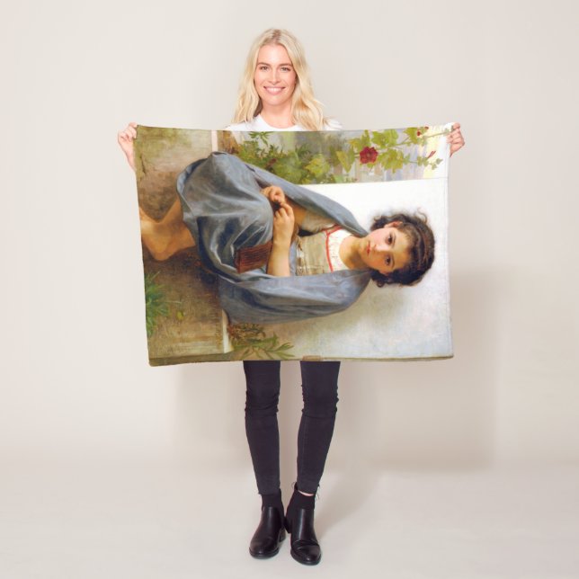 Manta Polar Muchacha Tejiendo, Bouguereau (In situ)