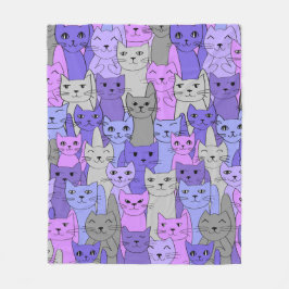 Manta Polar Muchos gatos morados diseñan la funda de la flota