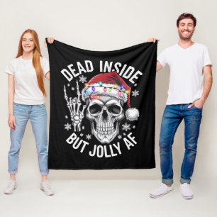 Manta Polar Muerto por dentro pero muy alegre regalo de Navida