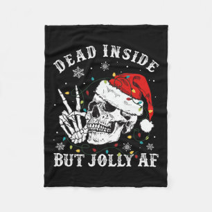 Manta Polar Muertos Dentro Pero Jolly Af Skeleton Santa Navida