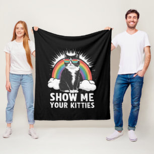 Manta Polar Muéstrame tus gatitos divertido orgullo gay lésbic