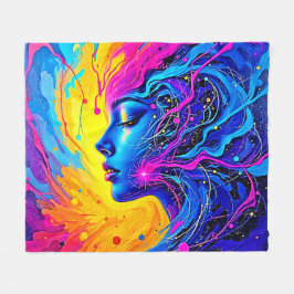 Manta Polar Mujer abstracta adorable