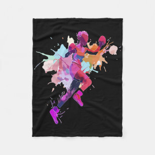 Manta Polar Mujer Boxeadora Boxeo Salpicadura de Pintura Kickb