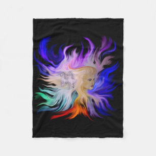 Manta Polar Mujer con caballo