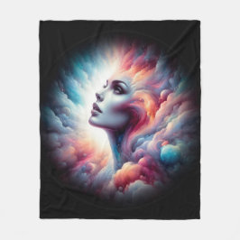 Manta Polar Mujer con cabello de Aura cósmico