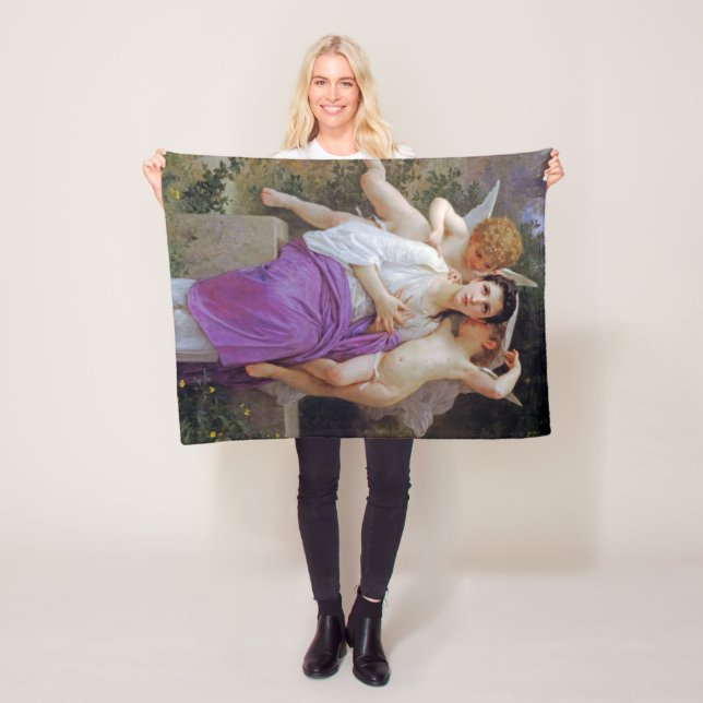 Manta Polar Mujer con Cupido, Bouguereau (In situ)