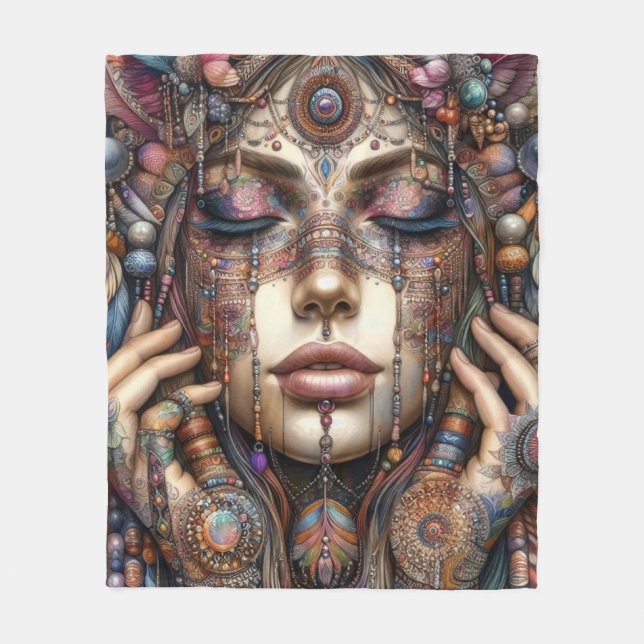 Manta Polar Mujer con elaborada fundamentación de inspiración  (Anverso)