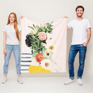Manta Polar Mujer con las flores