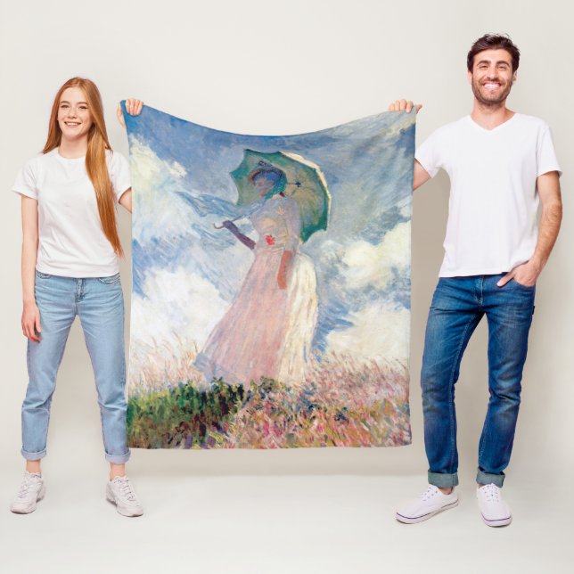 Manta Polar Mujer con un parasol, Claude Monet (In situ)