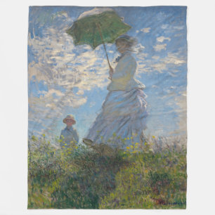 Manta Polar Mujer con un parasol Claude Monet Arte Fino