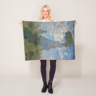 Manta Polar Mujer con un parasol de Claude Monet Arte Fino