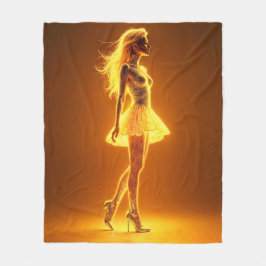 Manta Polar Mujer de moda iluminada con luz de neón