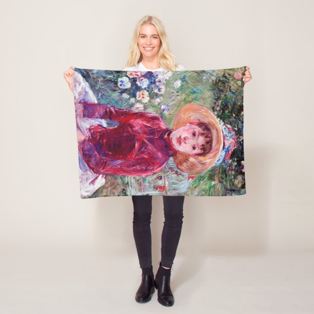 Manta Polar Mujer de rojo, Berthe Morisot (In situ)
