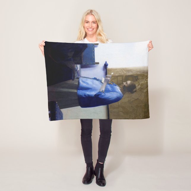 Manta Polar Mujer en azul, Johannes Vermeer (In situ)