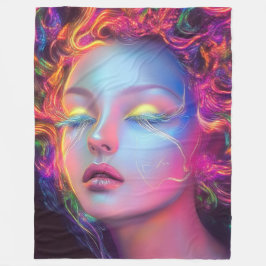 Manta Polar Mujer extranjera con pelo cósmico