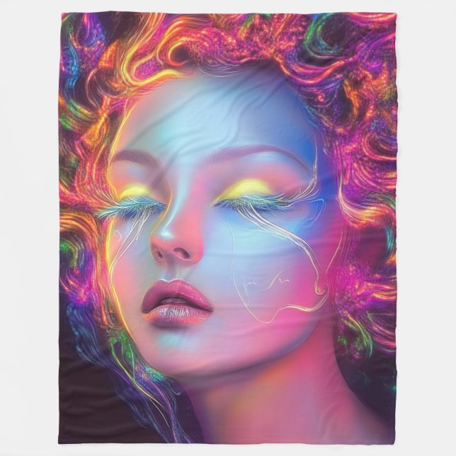 Manta Polar Mujer extranjera con pelo cósmico (Anverso)