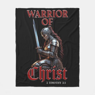 Manta Polar Mujer guerrera de Cristo 2 Timoteo 2:3 cristiana
