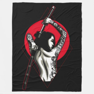 Manta Polar Mujer guerrera japonesa