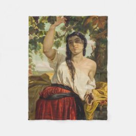 Manta Polar Mujer italiana recogiendo uvas (cosecha de verano)