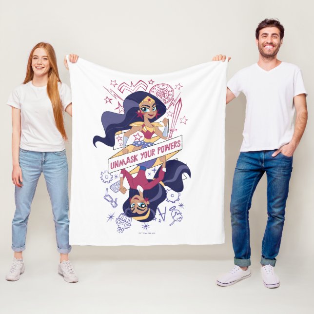 Manta Polar Mujer Maravilla Desenmascara Tus Poderes (In situ)