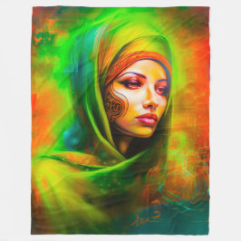 Manta Polar Mujer mística en colores neones