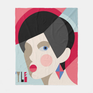 Manta Polar Mujer moderna y elegante. Mujer de estilo modernis
